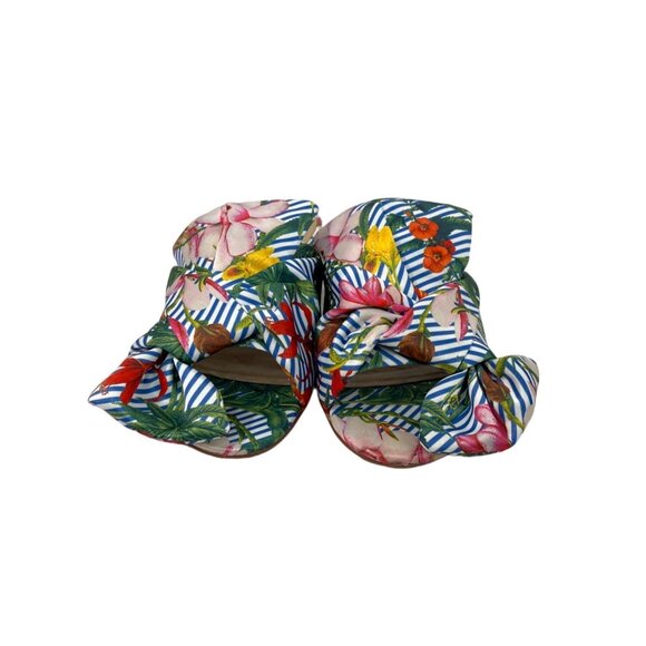 The Fix Women's Blue And Green Floral Naomi Sandals Sz 6.5M - NWB - Picture 3 of 11